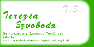 terezia szvoboda business card